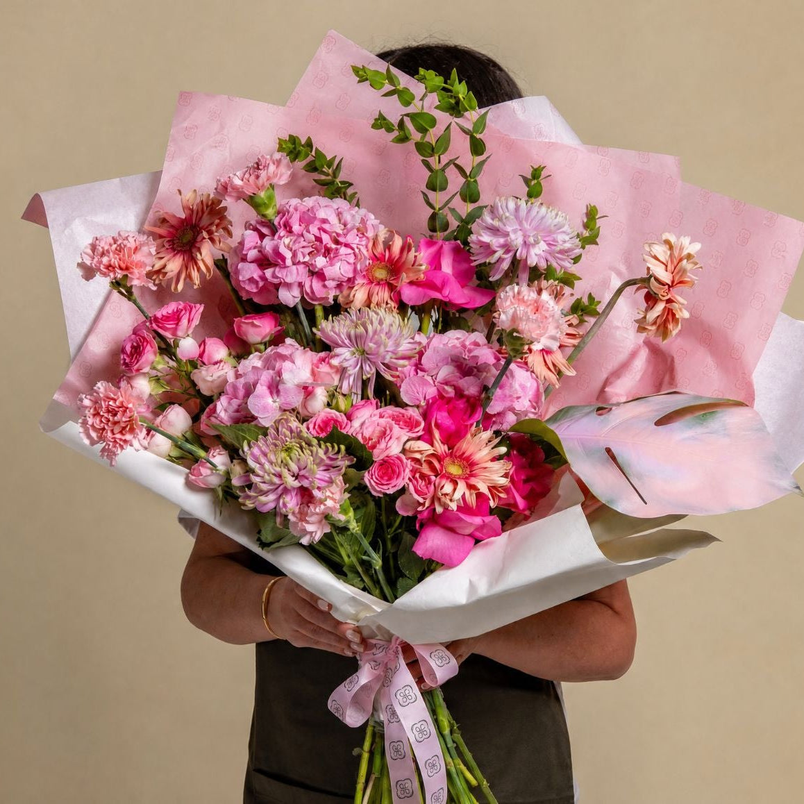 Cerise Cotton Bouquet