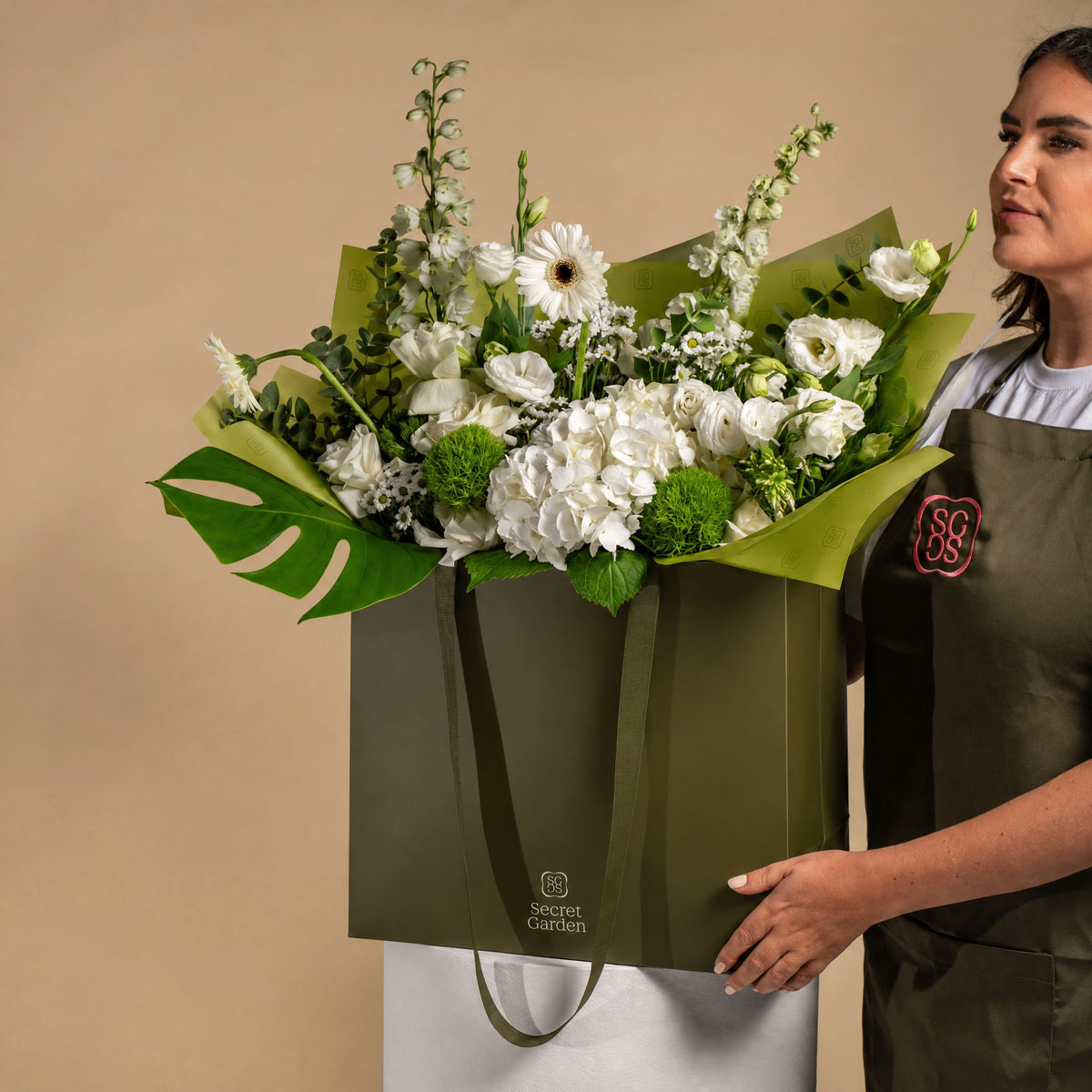 Ivory Grand Flower Bag