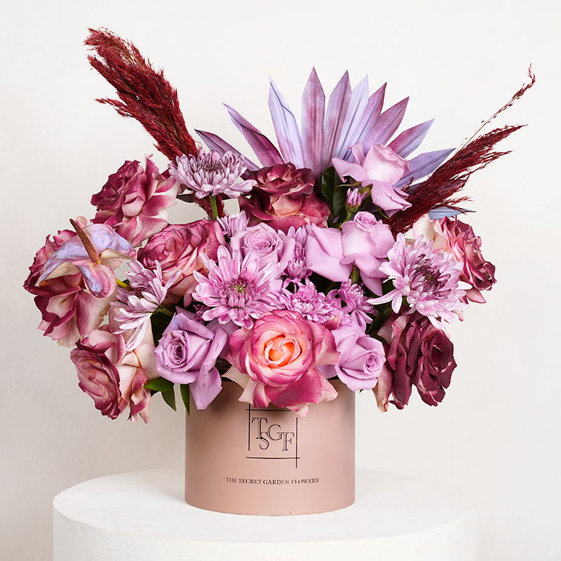 Lilac Palm Bloom Box
