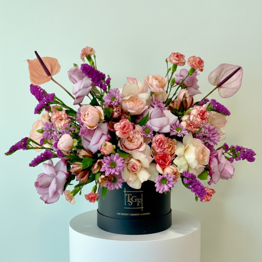 Peach Rose Flower Box