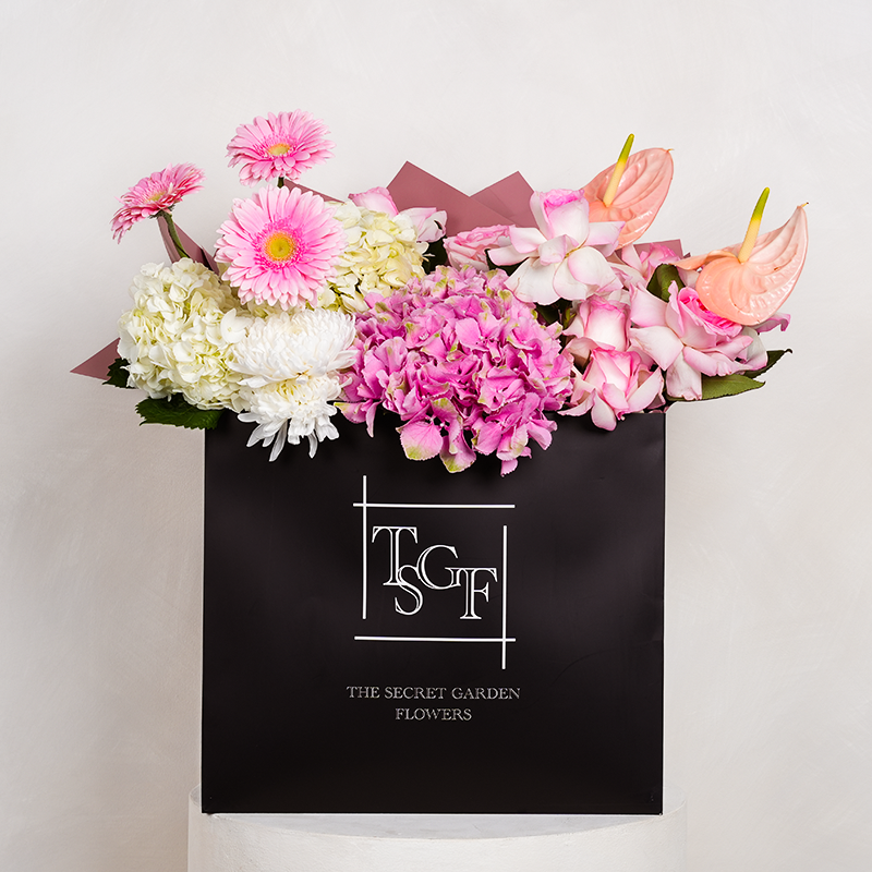 Pink Serene Large Flower Bag