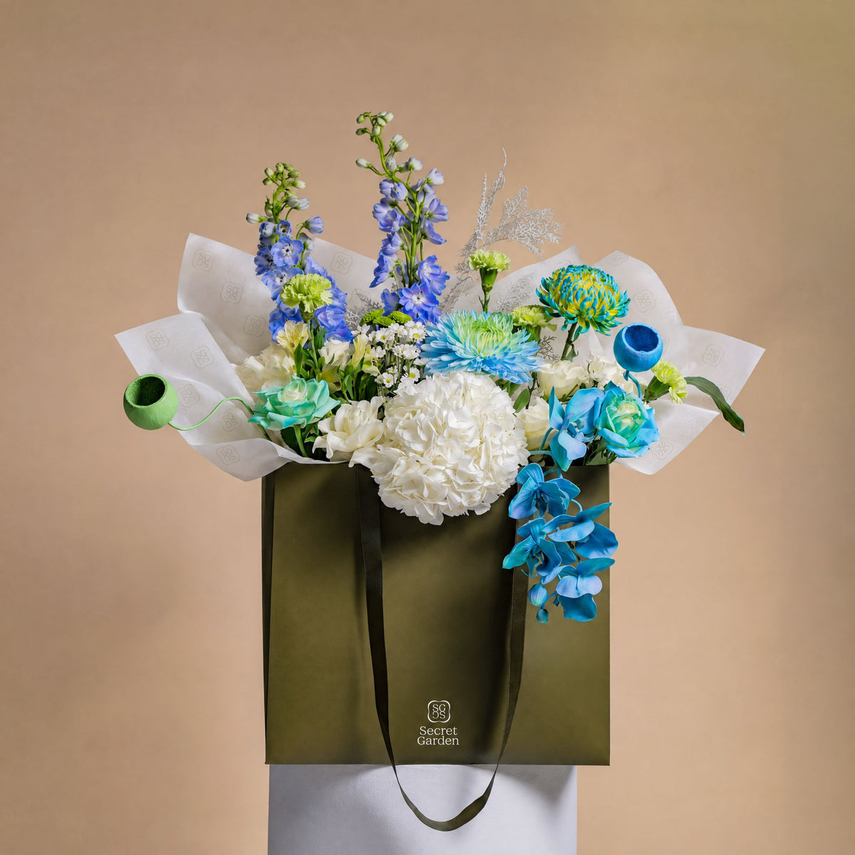 Baby Blue Grand Flower Bag