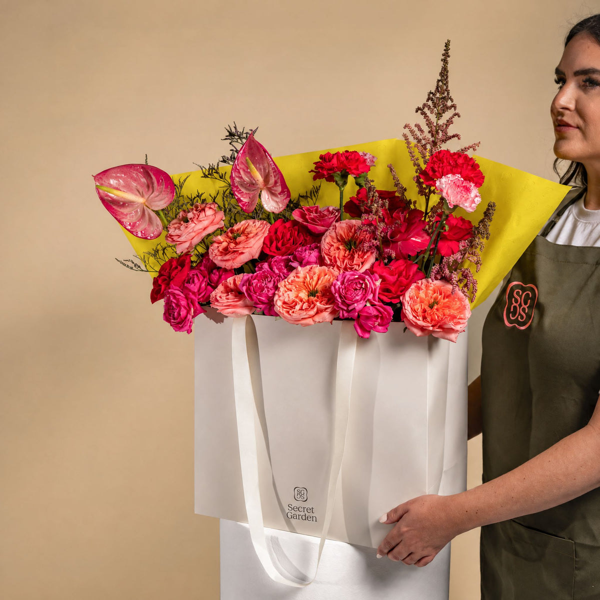 Magenta Grand Flower Bag