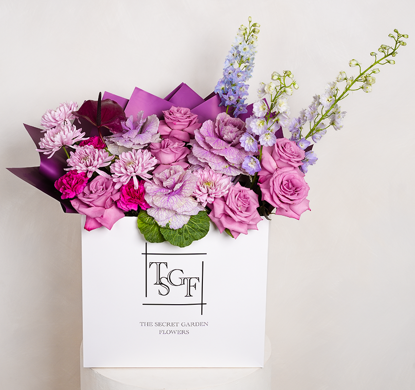Mauve Garden Large Flower Bag