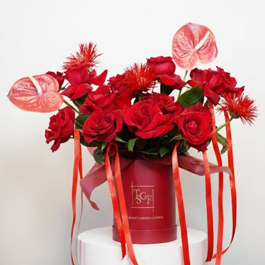 Rouge Ribbon Rose Box
